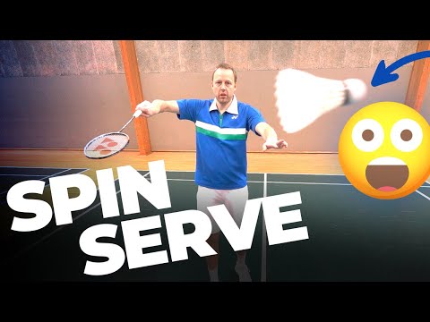 SPIN SERVE in badminton - 2 techniques
