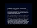 Warner Home Video Warning Screen 1999 2006 UK