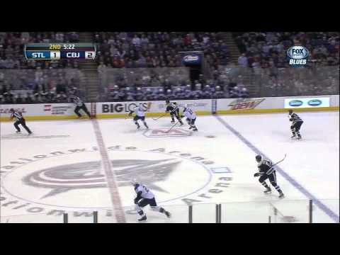 Artem Anisimov goal 2-1 April 12 2013 St. Louis Blues vs Columbus Blue Jackets NHL Hockey