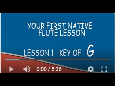 Beginner NA flute lesson G key