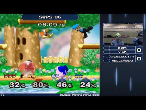 S@PS 86 - Axis & Visk vs Cruelscotty & Nellerboo - Losers Finals - Melee Doubles