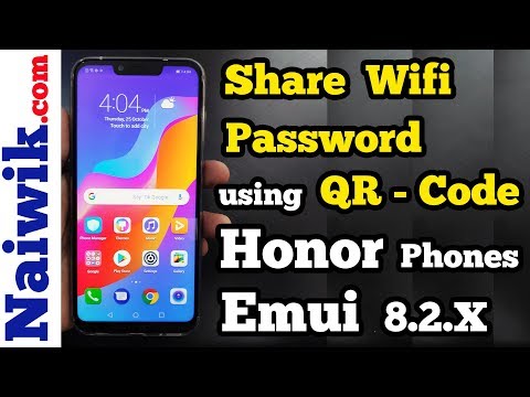Share WIFI Password using QR Code on Honor play | EMUI 8.2