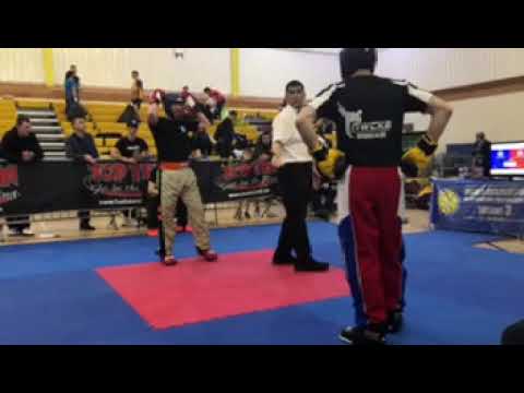 WAKO British championship 2018. Mike Leask v Dan Rowlands. Semi final -74kg vets