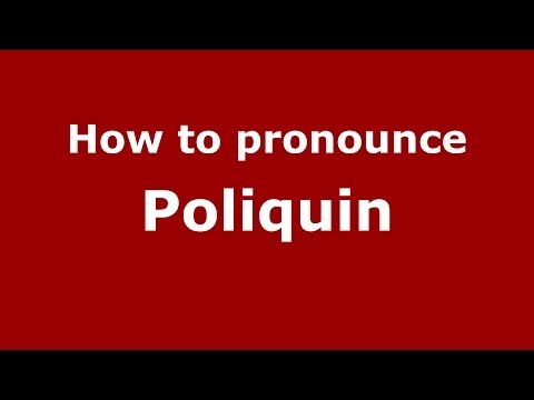 How to Pronounce Poliquin - PronounceNames.com