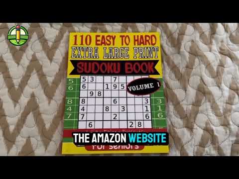 110 EASY TO HARD EXTRA LARGE PRINT SUDOKU BOOK for SENIORS - Volume 1 - AVAILABLE on AMAZON