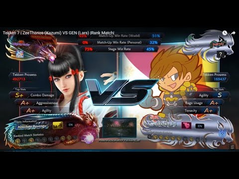 Tekken 7 | ZeeThanos (Kazumi) VS GEN (Lars) |Rank Match|