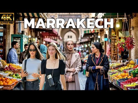 Marrakech medina walking tour 4k | uncover morocco’s rich history