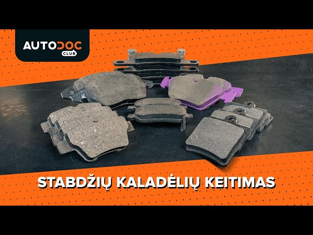 Peržiūrėkite vaizdo įrašo vadovą, kaip pakeisti VOLVO V50 Stabdžių trinkelių rinkinys, diskinis stabdys