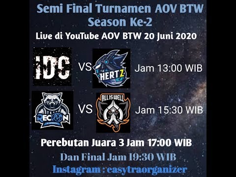IDC vs Hertz IGF | SEMI FINAL TOURNAMEN AOV BTW | Season ke 2
