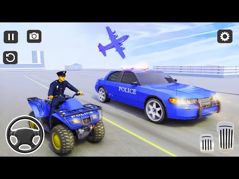 US Police Limo Car & Quad Bike Transporter Truck - Cargo Plane Transporter | Android Gameplay