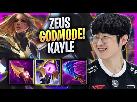ZEUS LITERALLY GOD MODE WITH KAYLE! - T1 Zeus Plays Kayle TOP vs Gwen! | Season 2023