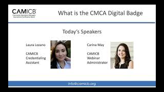 What is the CMCA digital badge and how do you use it?