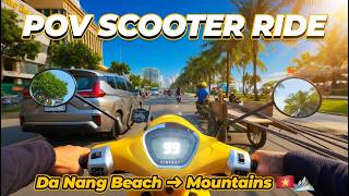 POV Scooter Ride in Da Nang, Vietnam 🇻🇳 Beach to Mountains (Full Route)