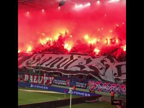 Wisła Kraków - Lech Poznań - Pyro (31/03/2017 - Quality full HD)