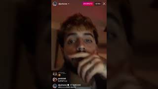 DJ Scheme spinet song with iann dior live on Instagram