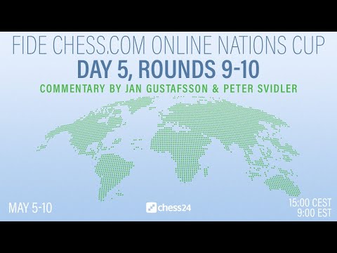 Online Nations Cup Day 5, Rounds 9-10 | Peter Svidler & Jan Gustafsson