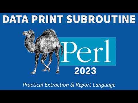 Perl Programming - Print Data Subroutine 2023