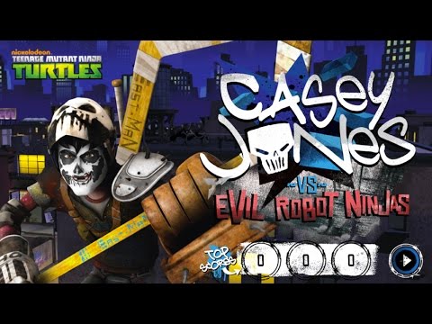 TMNT: Casey Jones vs Evil Robot Ninjas (High-Score Gameplay) Video