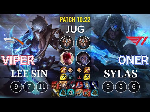 HLE Viper Lee Sin vs T1 Oner Sylas Jungle - KR Patch 10.22