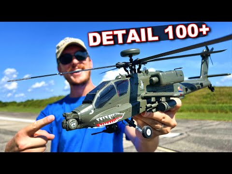 PERFECT Apache AH-64 RC Military Helicopter!!!