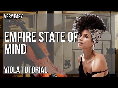 How to play Empire State of Mind (Chorus Melody) by Jay Z ft Alicia Keys on Viola (Tutorial)