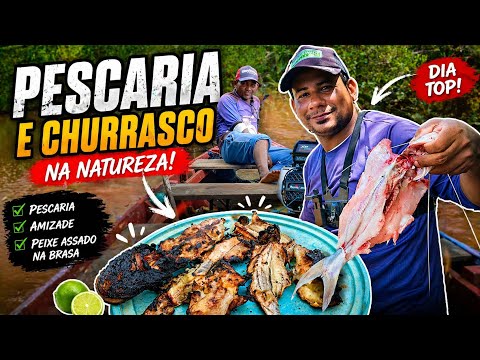 A verdadeira culinária Maranhense: Assando Bagre no barco em Rosário.
