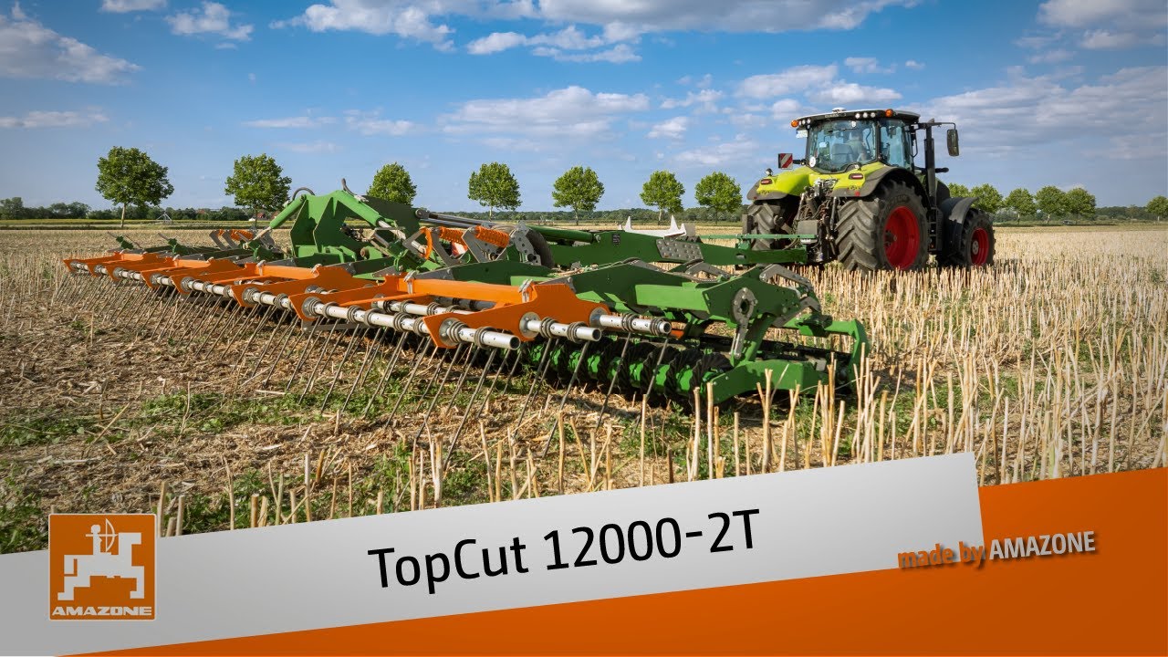 Amazone TopCut 12000-2T kombinált aprítóhenger bemutató repcetarlóban 