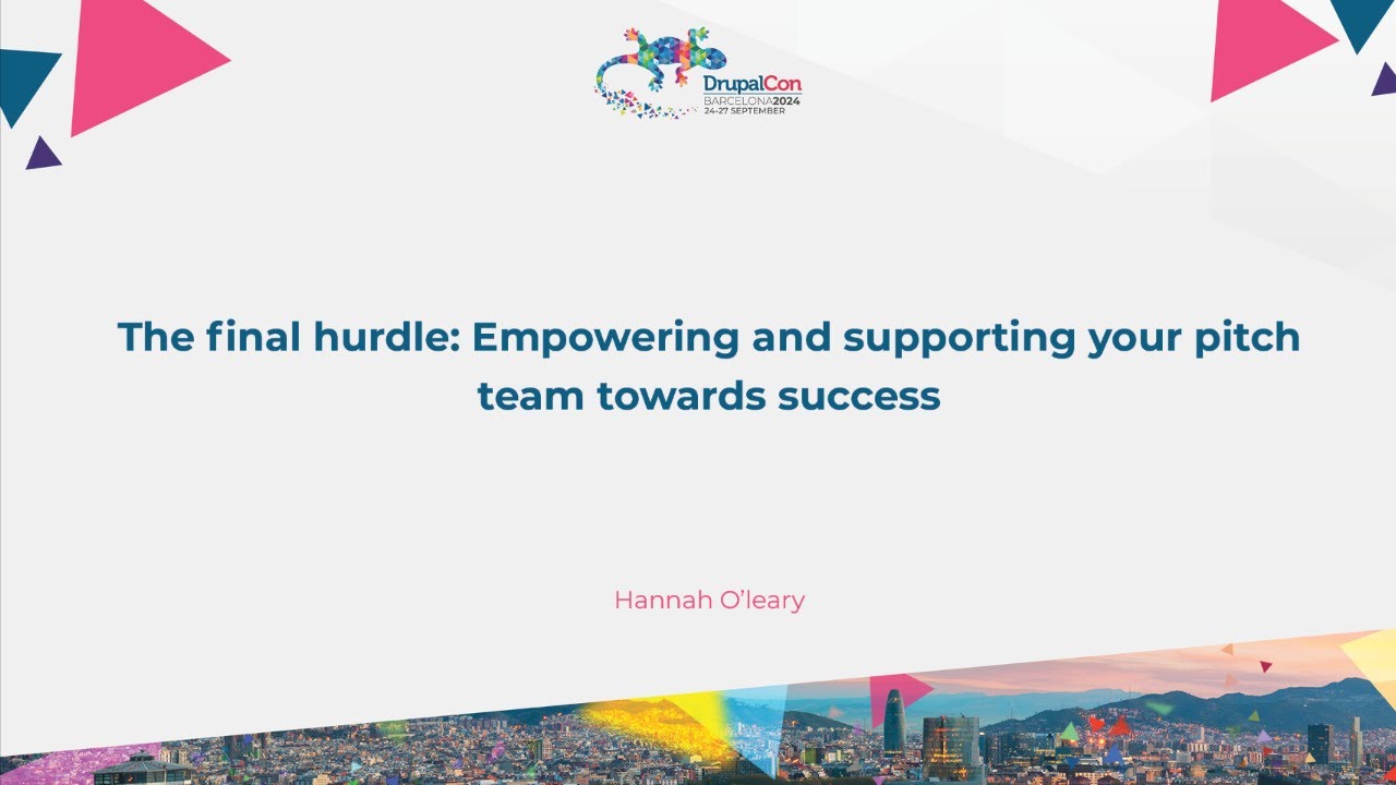 The final hurdle: Empowering and supporting your pitch team towards success
