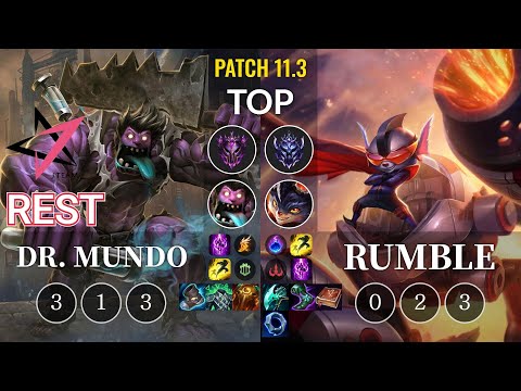 JT Rest Dr. Mundo vs Rumble Top - KR Patch 11.3