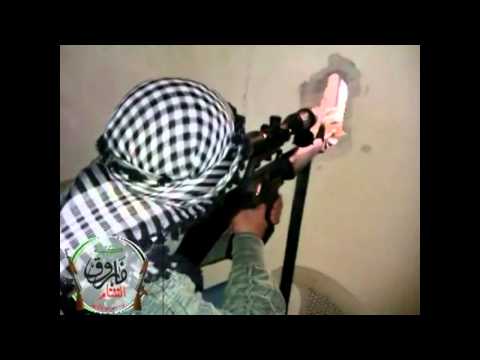 استهداف قوات النظام بالقناص من قبل عناصر كتيبة فاروق الشام في حي جوبر في مدينة دمشق