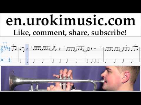 Trumpet lessons Luis Fonsi - Despacito Sheet Music Tutorial Part#2 um-a352