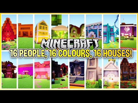 I Got 16 People to Build me a House for Every Minecraft Colour!