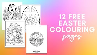 12 FREE Easter Colouring Pages - Adult Coloring