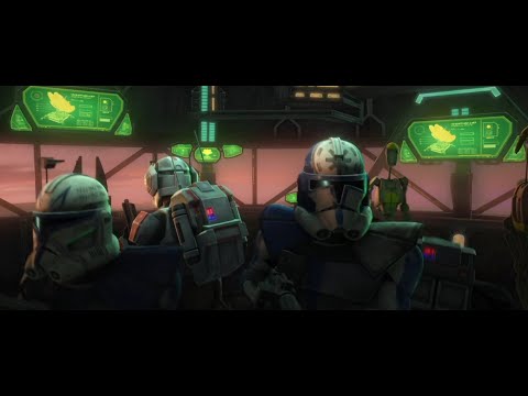 The Bad Batch & Captain Rex infiltrate outpost near Cyber Center - Clone Wars S7