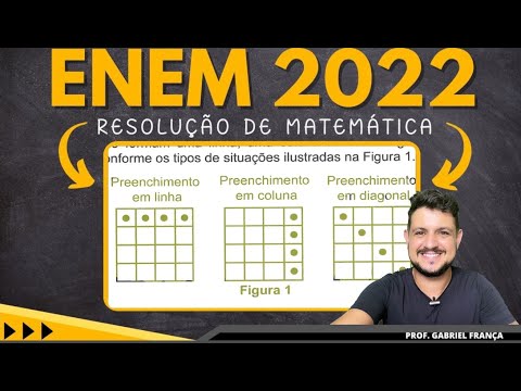 Enem 2022 - PROBABILIDADE -  Em um jogo de bingo, as cartelas contêm 16 quadrículas dispostas em