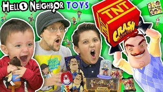 HELLO NEIGHBOR GIVES US HIS TOYS!!  FGTEEV Boys Video Game Surprise Box from MART (Plushies Figures)