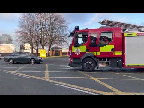 Manchester central first pump turnout- greater  Manchester fire and rescue service