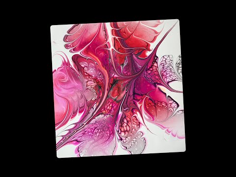 (352) Modified Bloom Technique ~ Beautiful Reds ~ Acrylic Fluid Painting