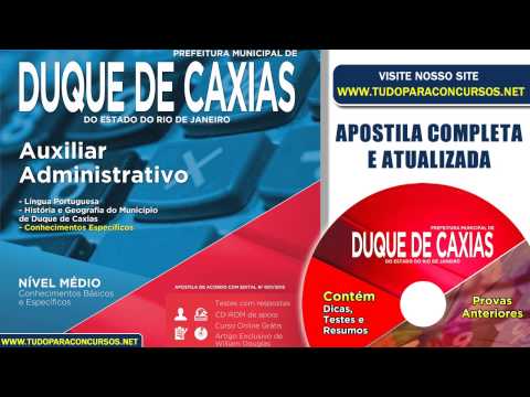 Apostila Duque de Caxias - RJ - Auxiliar Administrativo (Impressa)