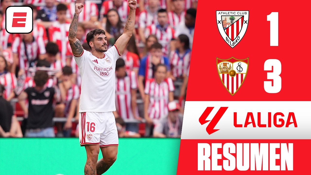 SEVILLA consigue su SEGUNDA VICTORIA en LA LIGA tras superar 3-1 al ATHLETIC CLUB | Resumen