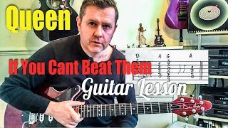 Queen - If You Can’t Beat Them - Guitar Lesson (Guitar Tab)