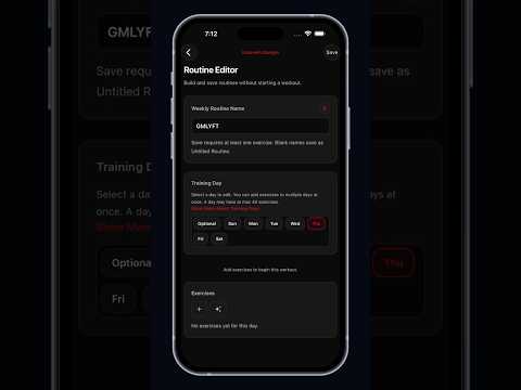 How to create routines in the GMLYFT app