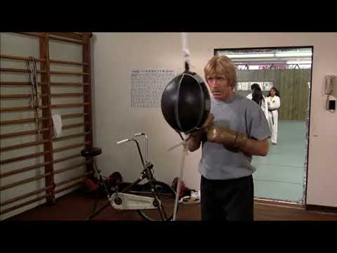 A Force Of One - Chuck Norris Using A Double End Punching Bag