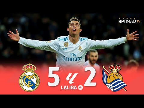 Real Madrid 5 x 2 Real Sociedad (C. Ronaldo Hat-Trick) ● La Liga 17/18 Goals & Highlights ᴴᴰ