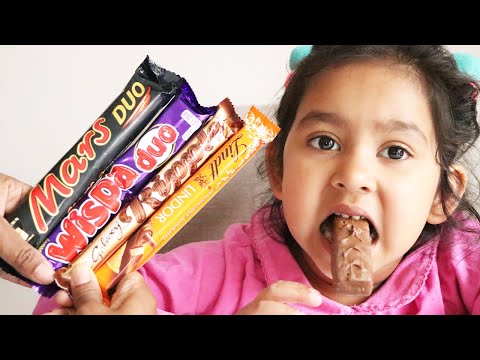 Alice Opening  Chocolate And Learn Nursery Rhymes | Alisa And Alice Funtube