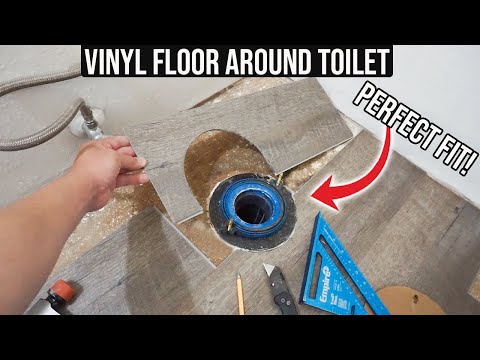 So verlegen Sie Vinyl-Dielen perfekt um den Flansch Ihrer Badezimmer-Toilettenschüssel! Tipps und...
