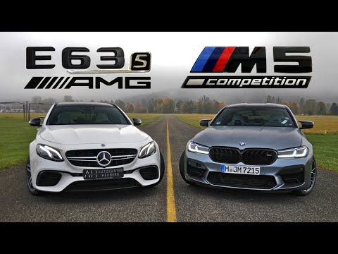 DRAG RACE: BMW M5 Competition vs Mercedes E63s AMG T-Modell | Fahr doch