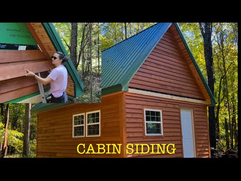 MORE CABIN SIDING|Enjoying a Rainstorm|CABIN BUILD|Part 14| Cedar Siding 