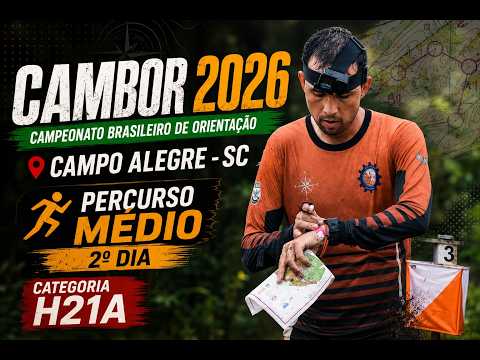 CamBOr 2026, 2º Dia, Campo Alegre - SC | Middle Orienteering Race Analysis (Headcam Orienteering)