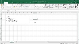 How to insert bullet points in text box in Excel